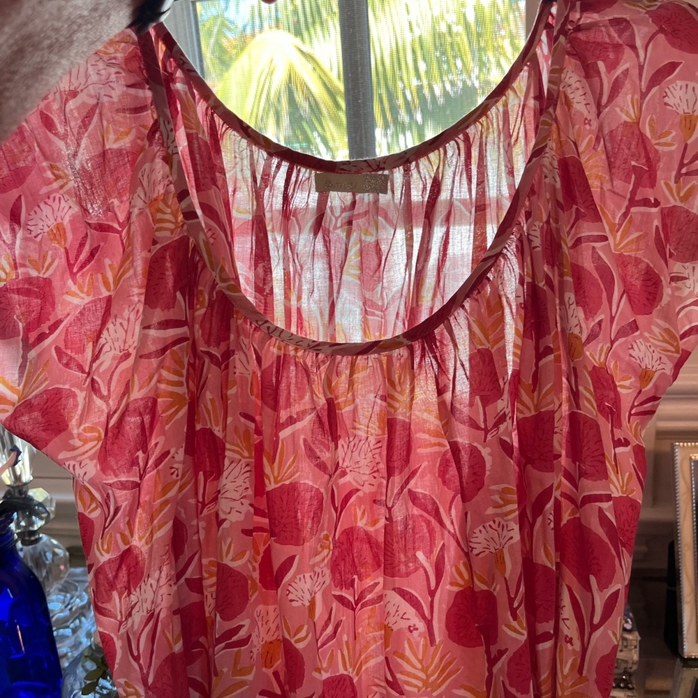 Chic Pink Floral Maxi Dress, Italian designer, O/S